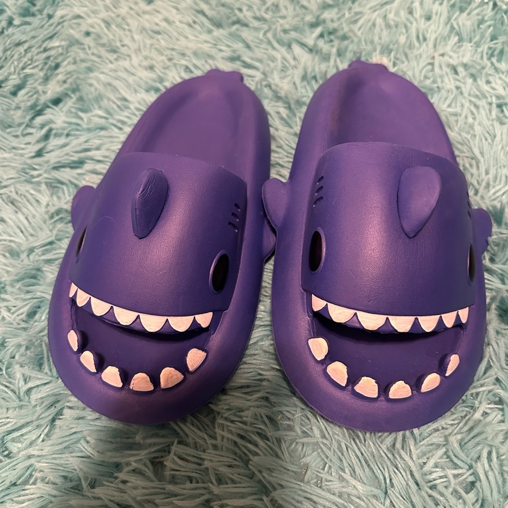 dark blue shark slides